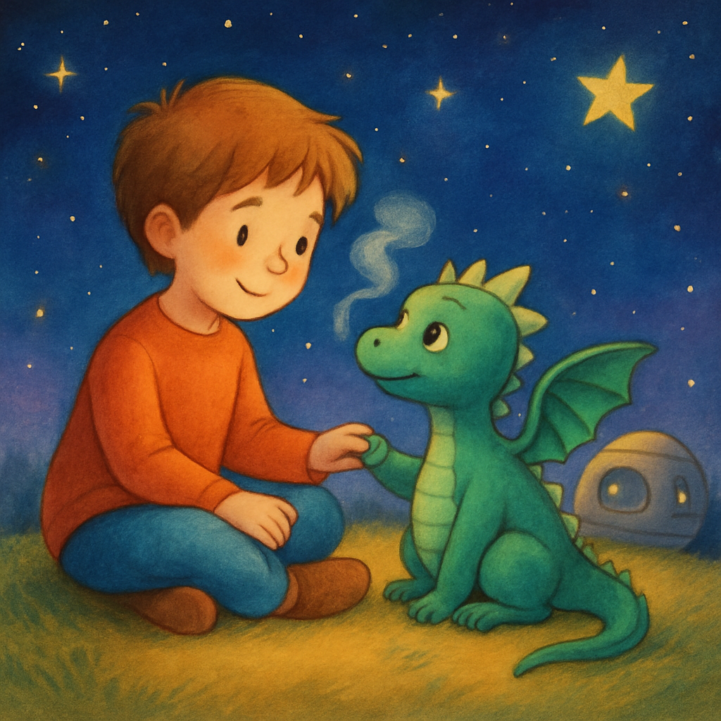 Originalcover zu Florian und der kleine Drache zwischen den Sternen